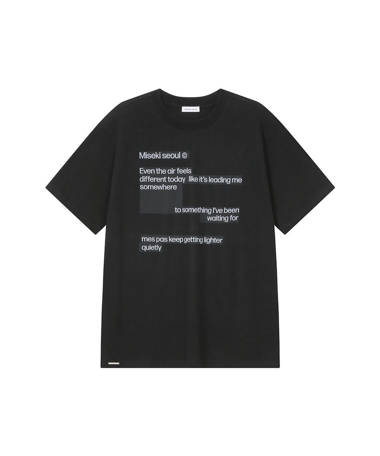 [남영서 PICK] Block lettering short sleeve BLACK