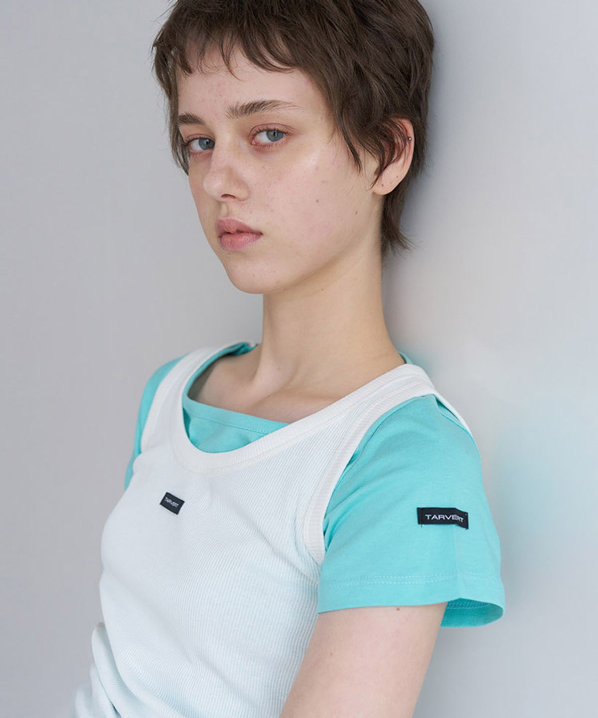 타버트(TARVERT) Base Layered T-Shirt - Mint