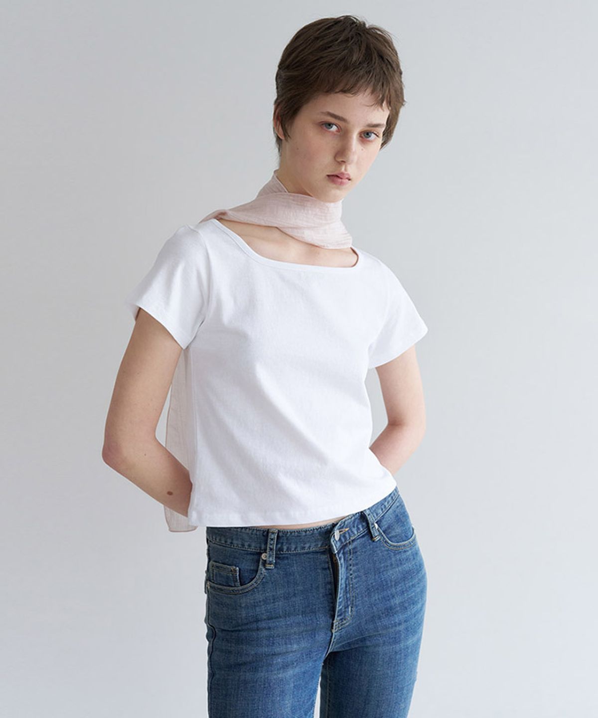 타버트(TARVERT) Base Layered T-Shirt - White