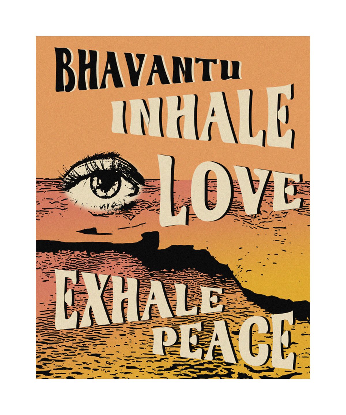 바반투(BHAVANTU) 들숨에 사랑 날숨에 평화 포스터  L