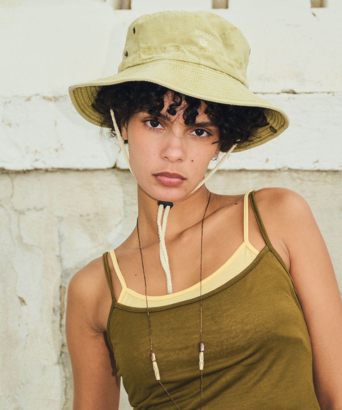 이보키(EVOKY) Lio washed safari hat (Light khaki)