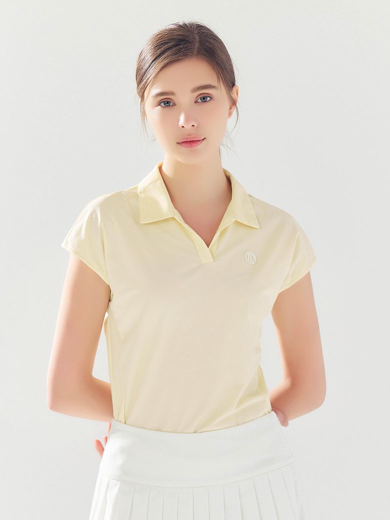 캡소매 카라 반팔 티셔츠 YELLOW