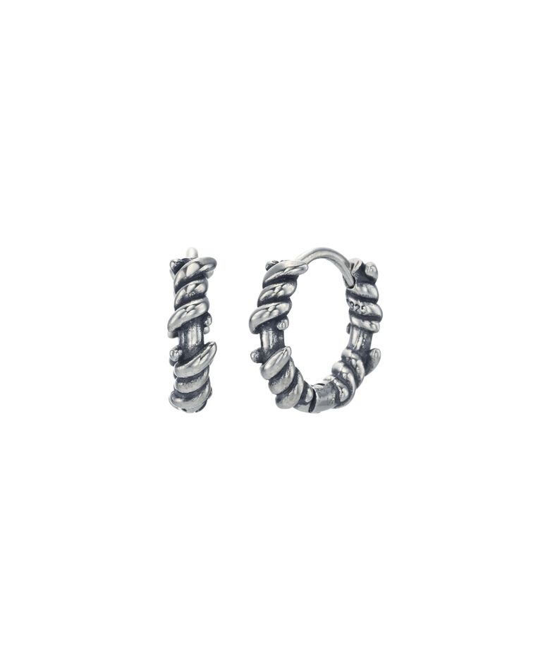 [SILVER] #E2623 Splinter hoop earring