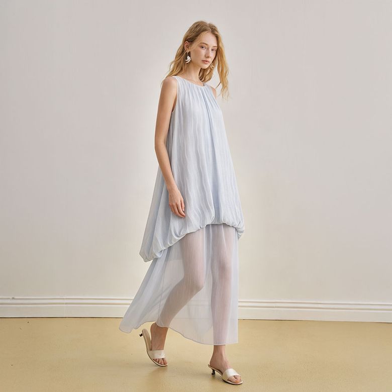 YY_Seaside tulle bud dress
