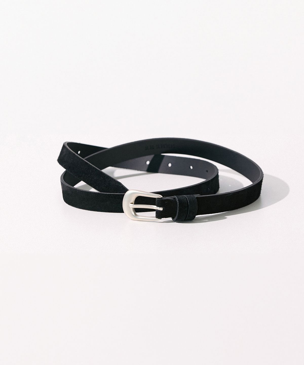 리이(RE RHEE) SUEDE LEATHER BELT BLACK