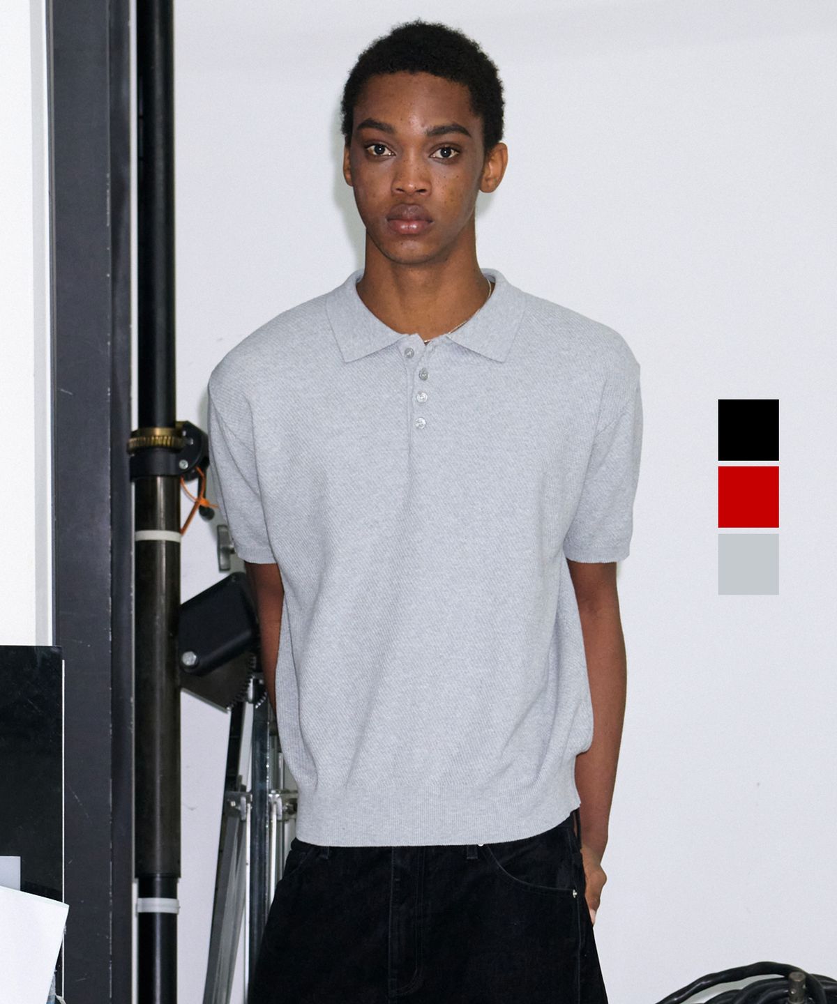 플로즈룸(FLAWSROOM) Pure Cotton Collar Knit 3Color