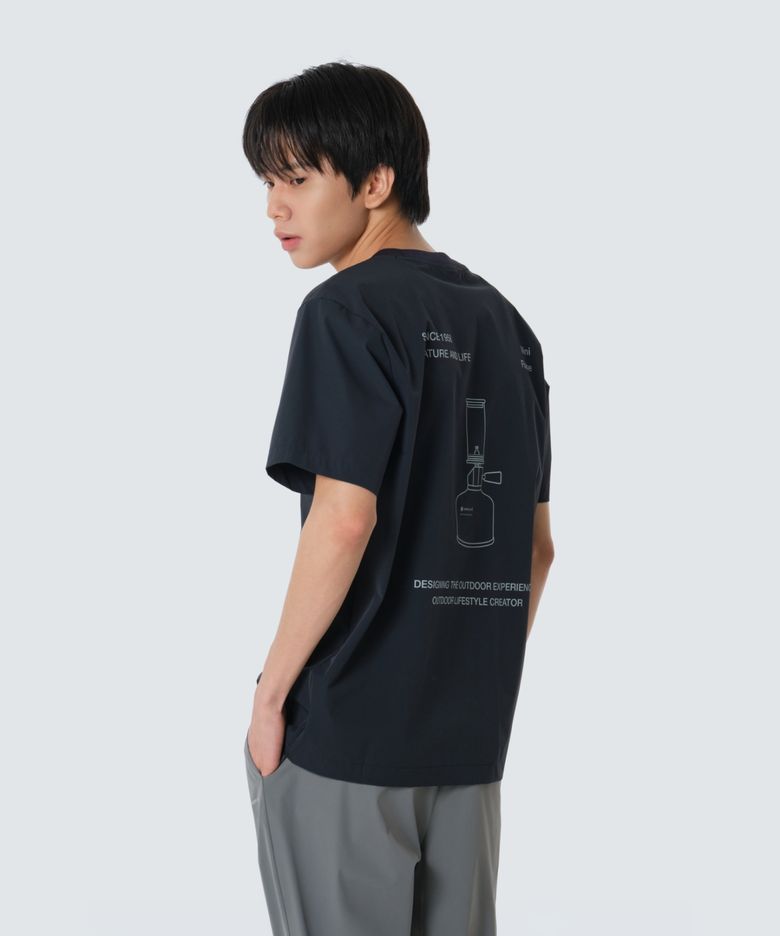 아쿠아엑스 냉감 램프 그래픽 반팔 티셔츠 (S26MMPTS88) Dark Navy