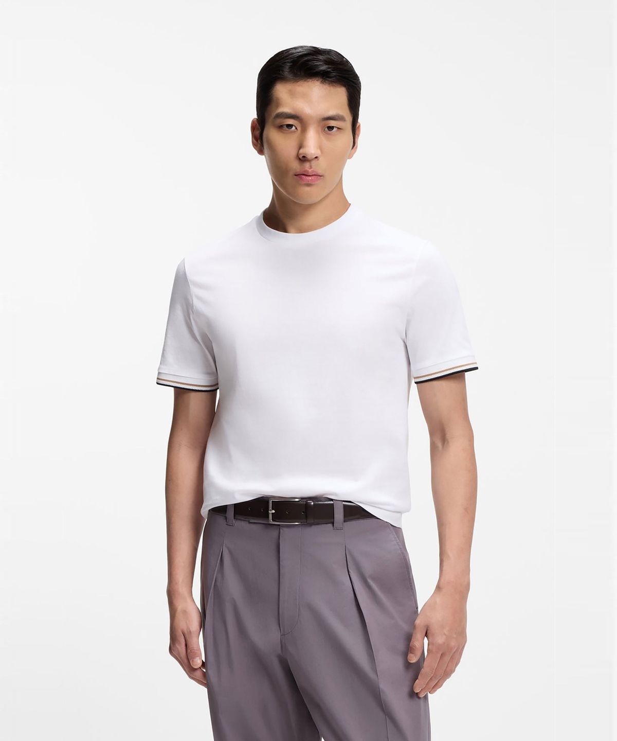 보스(BOSS) Thompson 코튼 저지 반팔 티셔츠 50501097_100