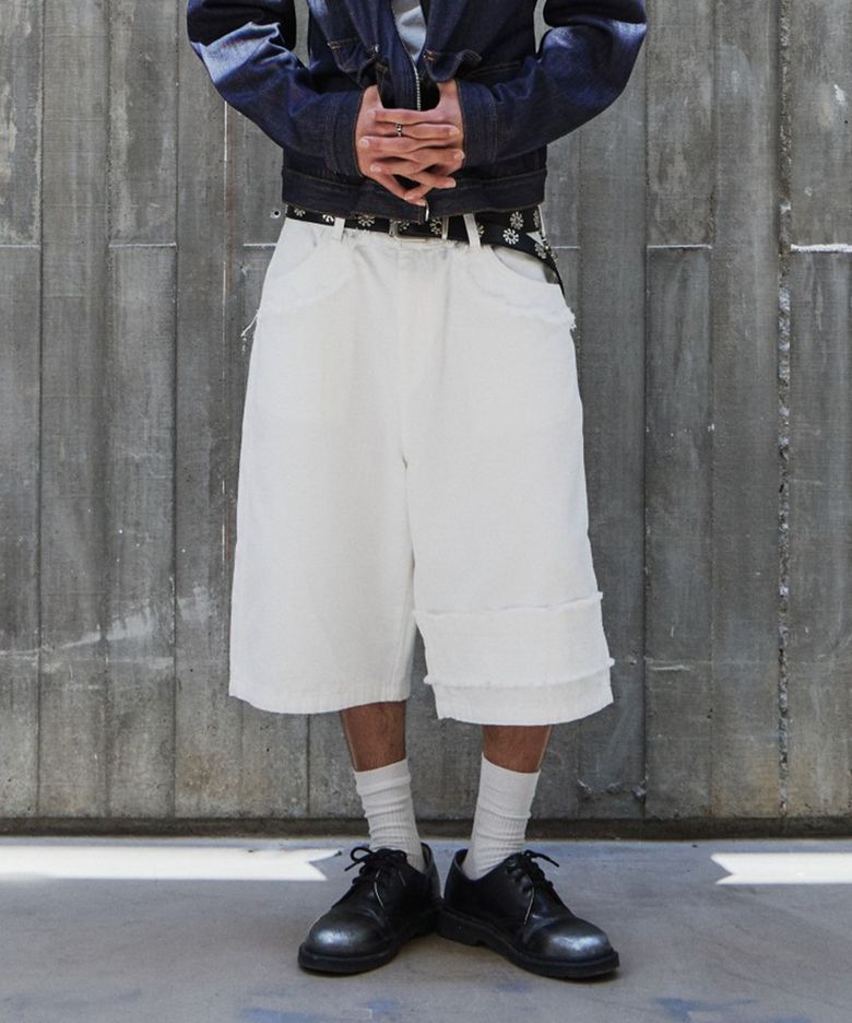 Cut-Out Vintage Bermuda Pants