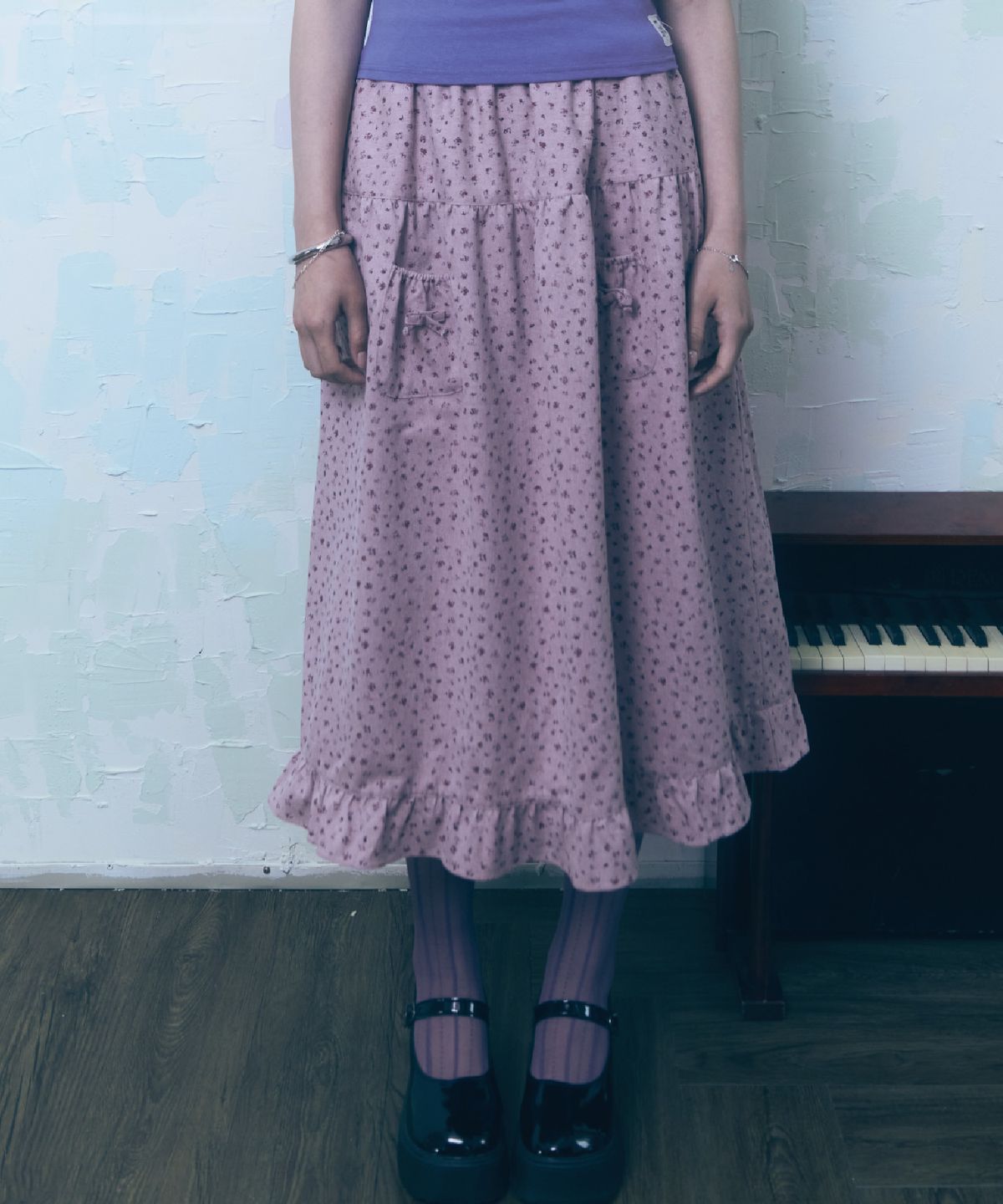 구월십일(GUWOLSIBIL) MINI POCKET FRILL SKIRT PINK