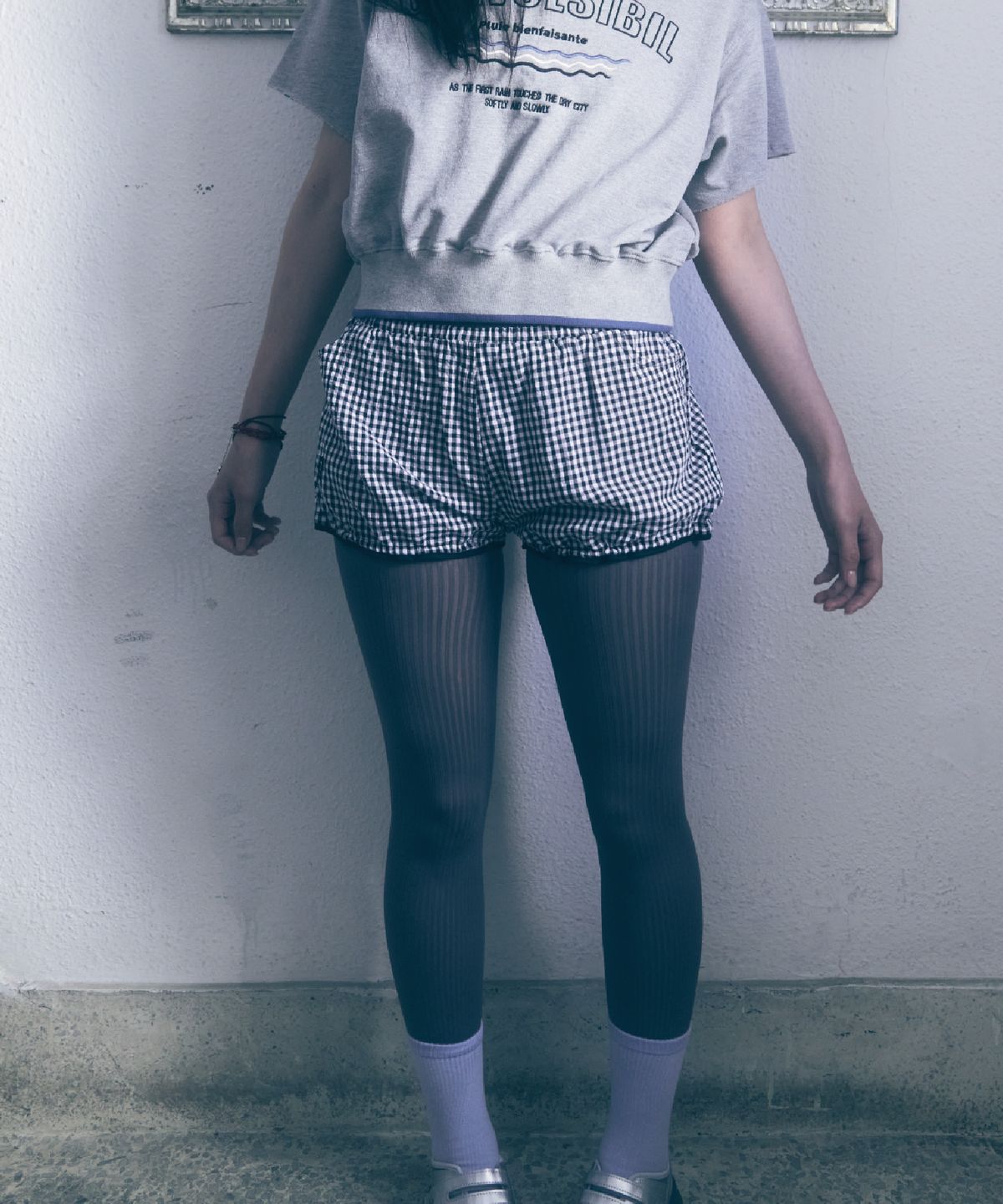 구월십일(GUWOLSIBIL) CHECK PUMP SHORT PANTS WHITE