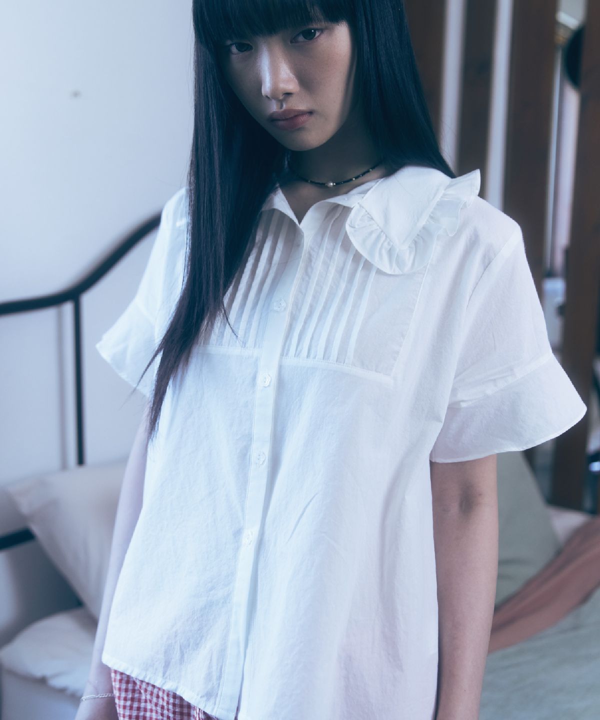 구월십일(GUWOLSIBIL) BOHEMIAN ACCORDION SHIRT WHITE