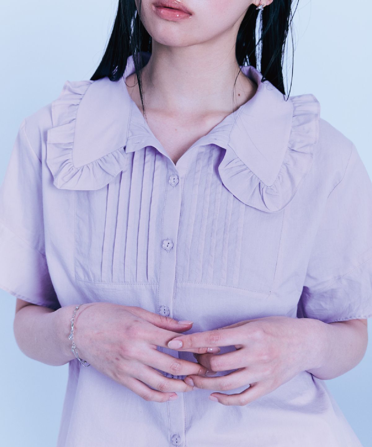 구월십일(GUWOLSIBIL) BOHEMIAN ACCORDION SHIRT PURPLE