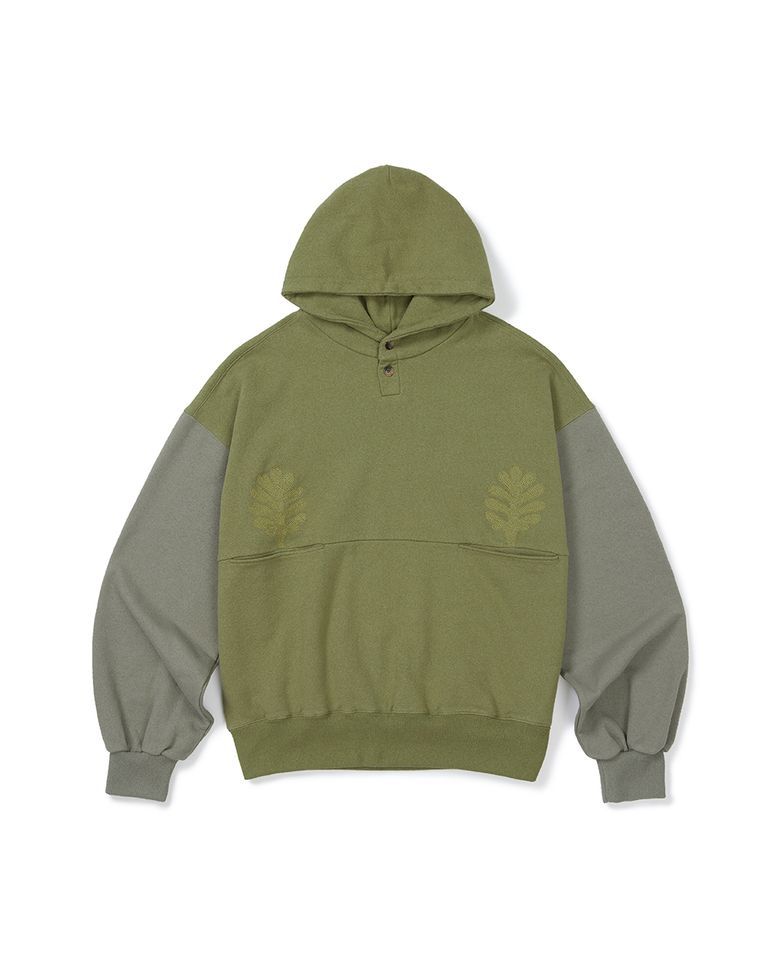 Earth button hoodie / Leaf