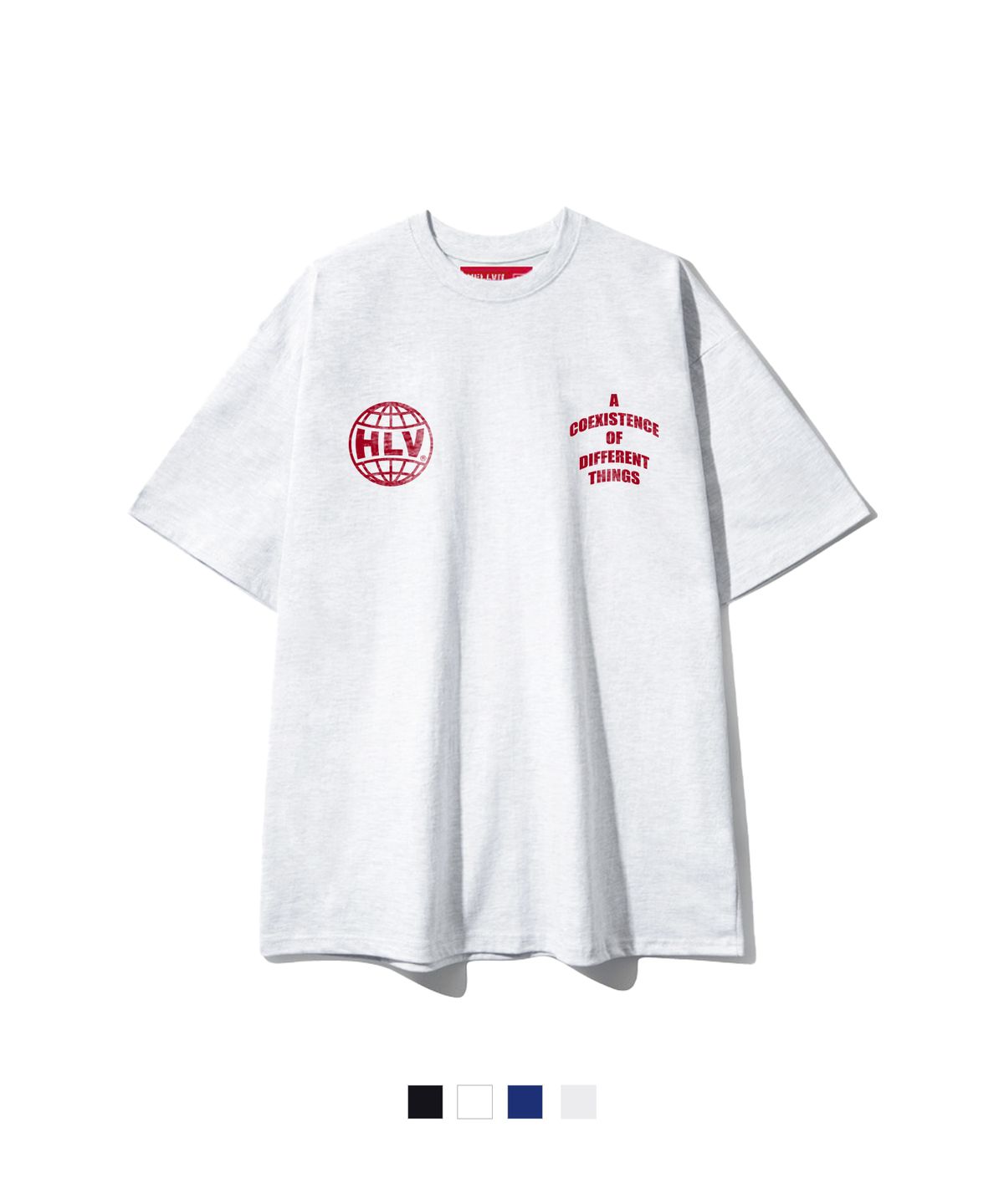 헬븐(HELLVN) H/V DOUBLE LOGO 오버핏 반팔 티셔츠 (SOS2-2HVA02)