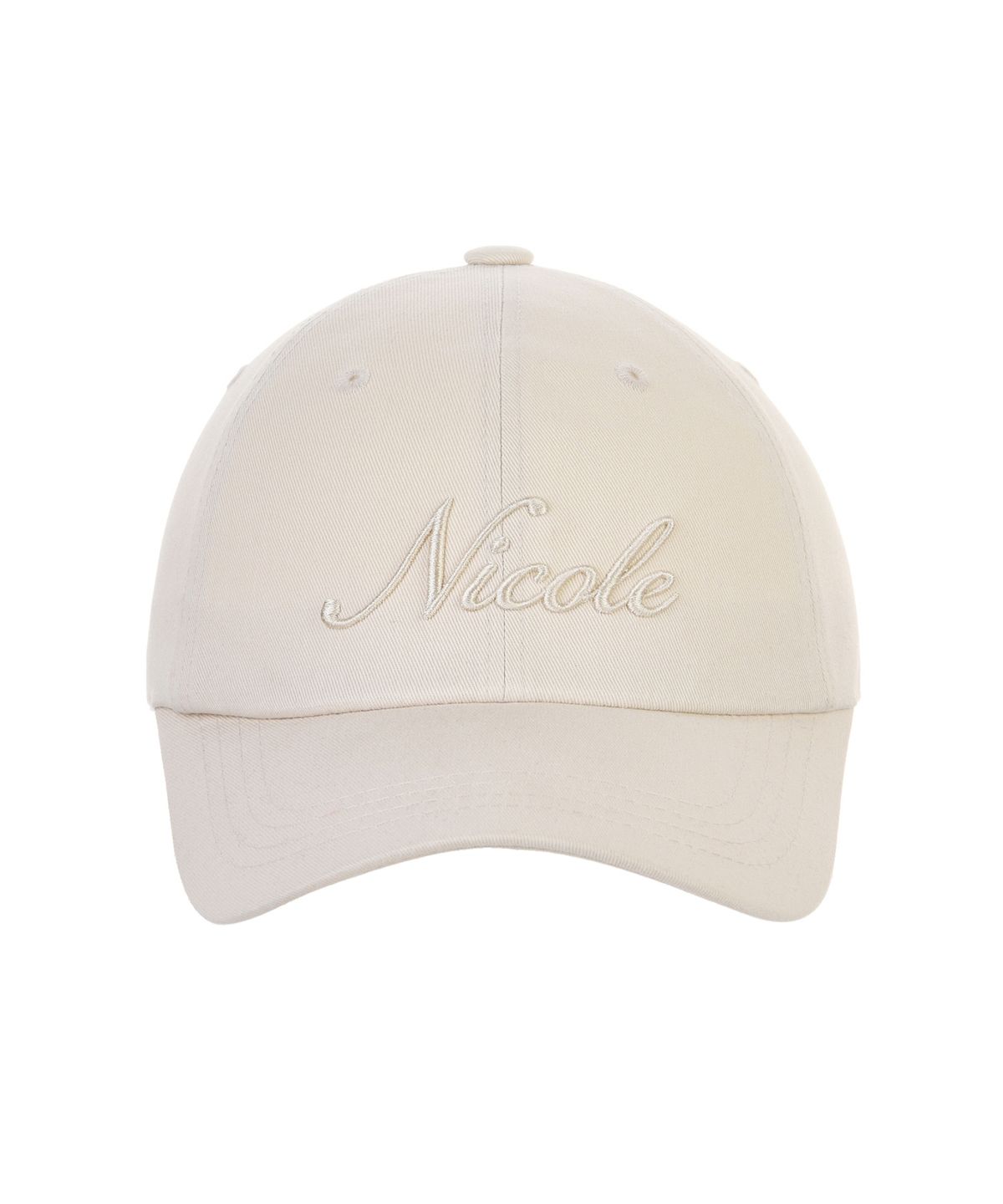닉앤니콜(NICK&NICOLE) NICOLE LETTERING BALL CAP_BEIGE