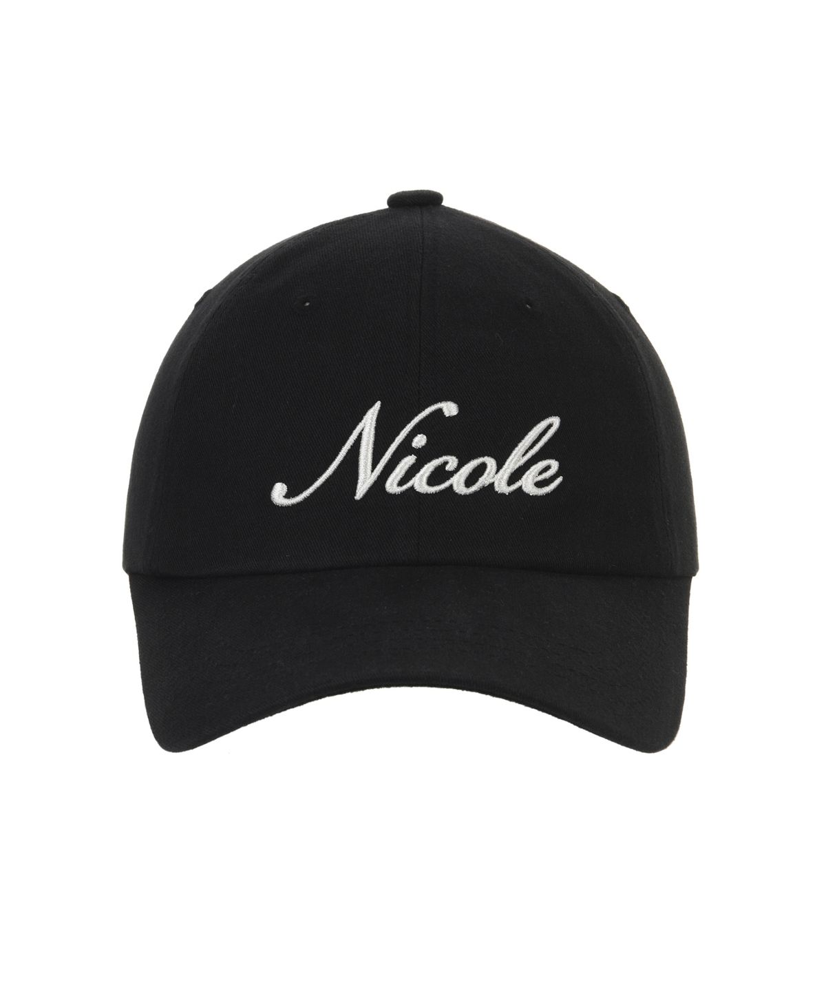 닉앤니콜(NICK&NICOLE) NICOLE LETTERING BALL CAP_BLACK