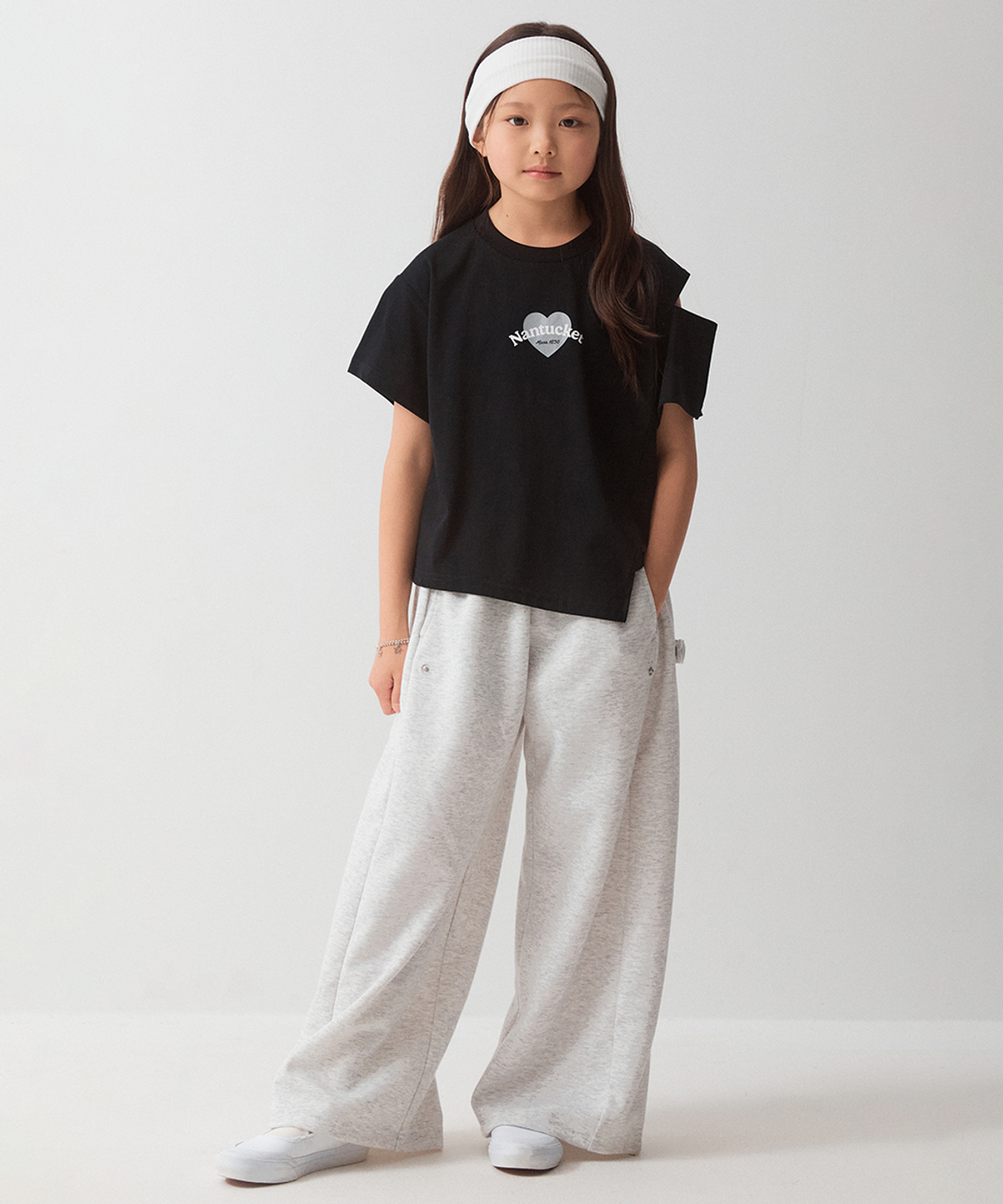 스파오 키즈(SPAO KIDS) [키즈] 여아 스트랩 와이드 스웨트팬츠 (SPMTG23KG9 RE)_SPMTG25KG1