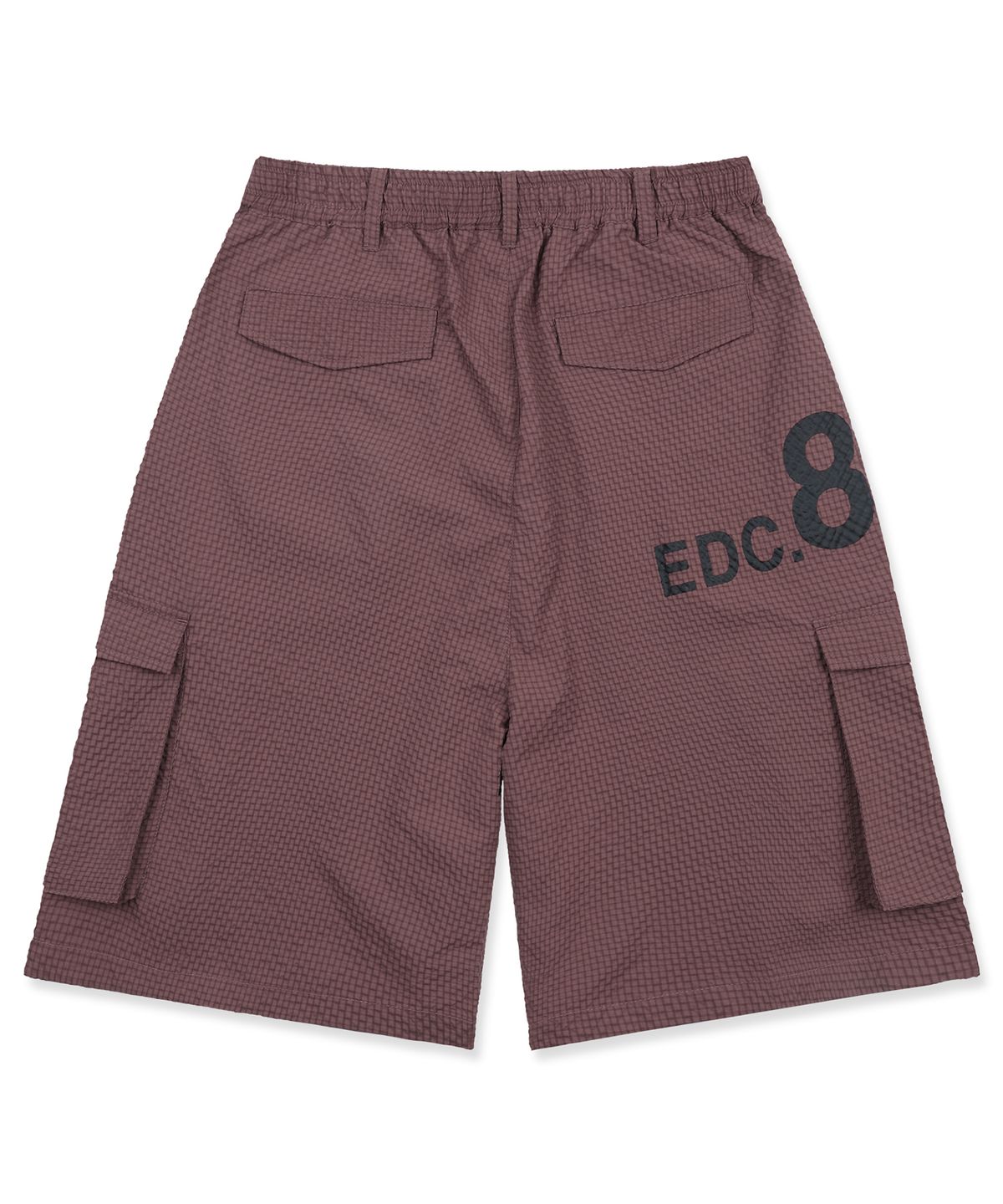 엑스톤즈(XTONZ) XP333 체크 링클 카고 버뮤다 팬츠 (BURGUNDY)