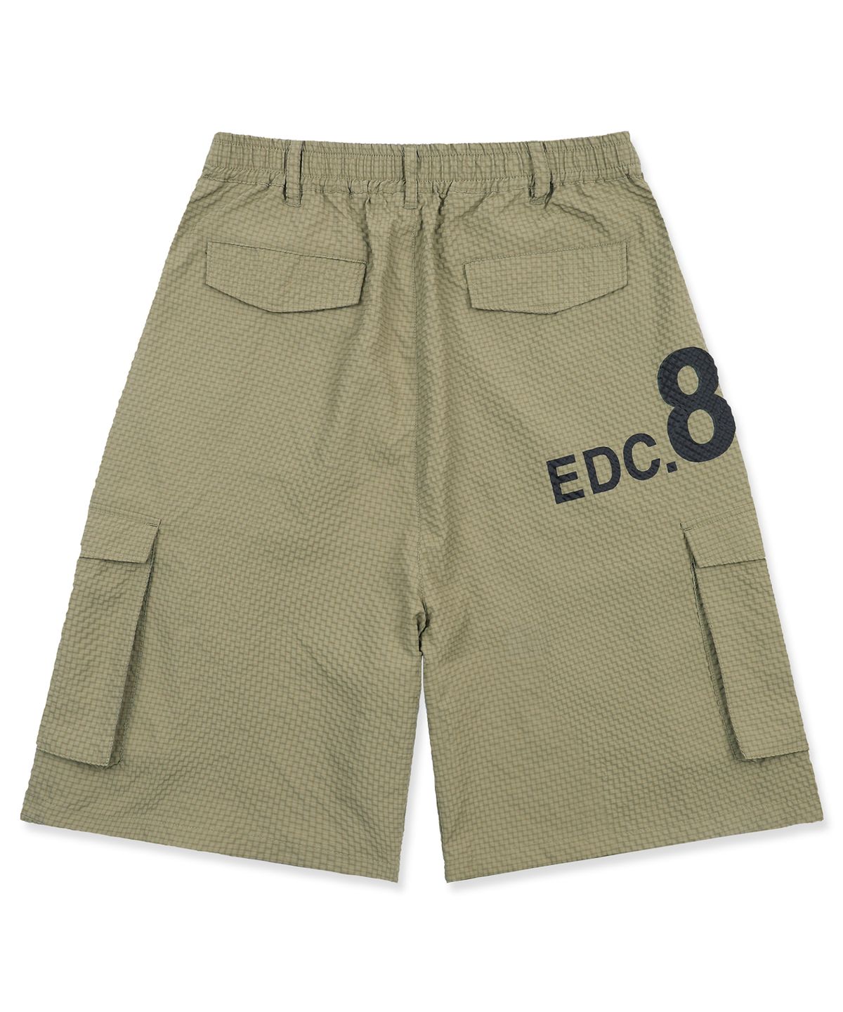 엑스톤즈(XTONZ) XP333 체크 링클 카고 버뮤다 팬츠 (KHAKI/BEIGE)