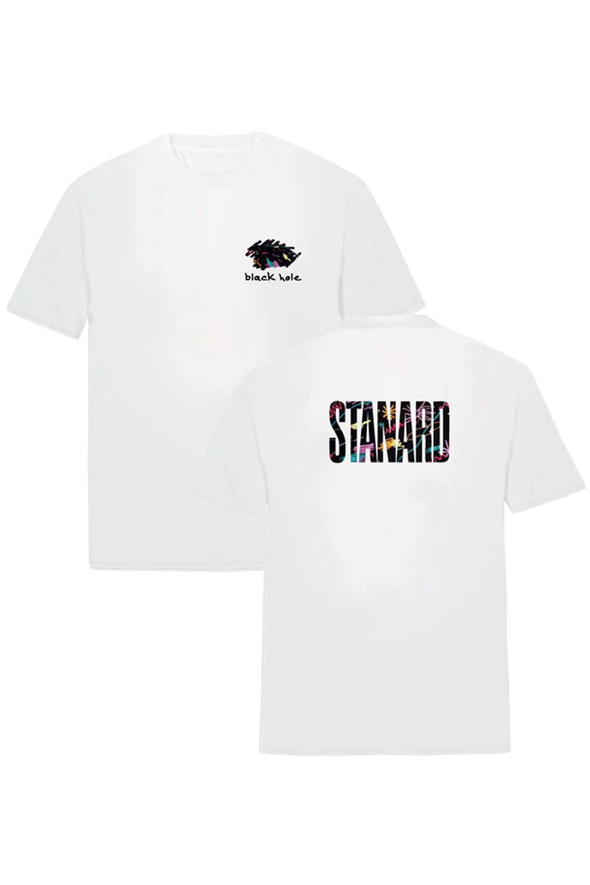 스탠아드(STAN ARD) 코스믹 스크레치 프린트티셔츠