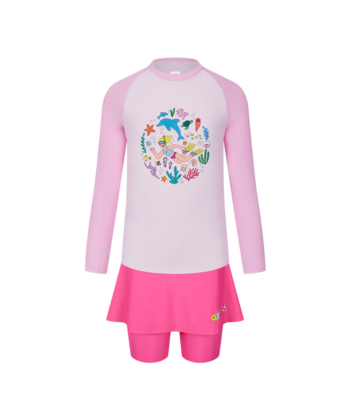 아레나 키즈(ARENA KIDS) ARENA x 전황일 여아동 3PCS 래쉬가드 세트 A6BG1GS91LPK