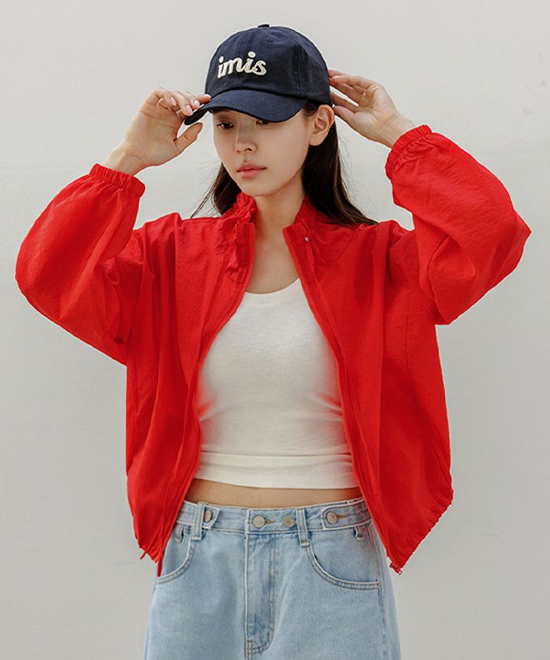 오르넬 시어 하이넥 바람막이 점퍼_F6S305JP