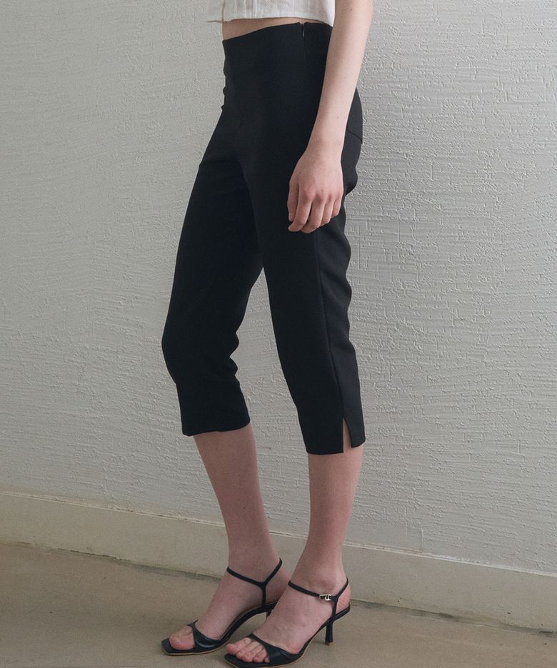 BLAIR BASIC BAND CAPRI PANTS_BLACK
