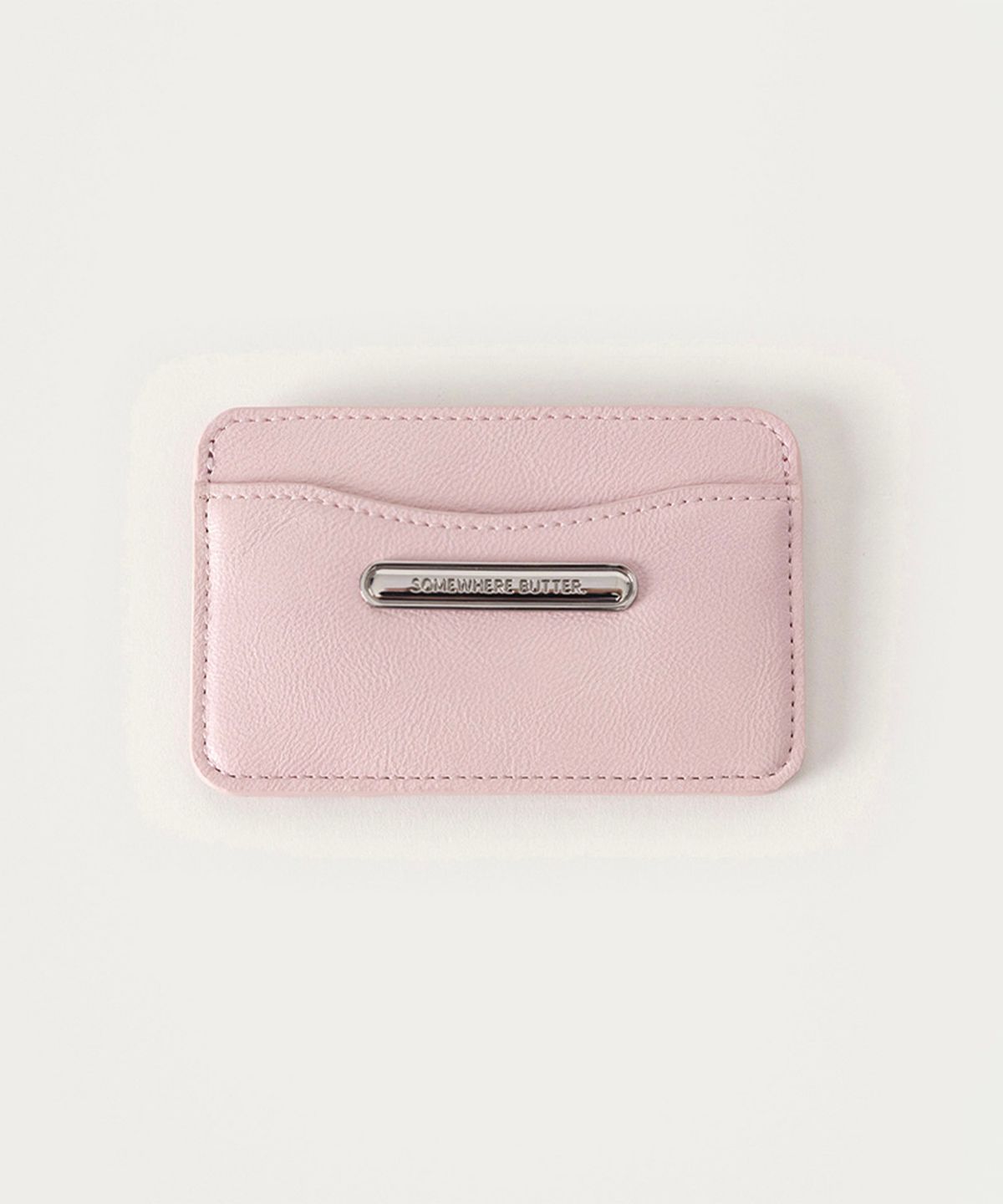 썸웨어버터(SOMEWHEREBUTTER) Pendant Card Wallet - Light Pink