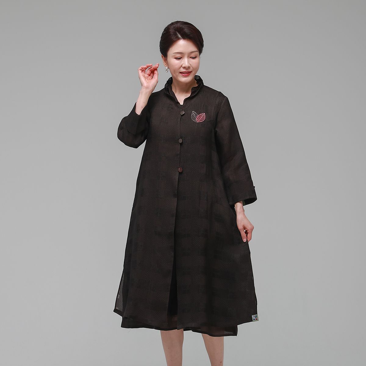 하랑한복(HARANG HANBOK) 나래드리 여름 여성 인견 조끼 브라운
