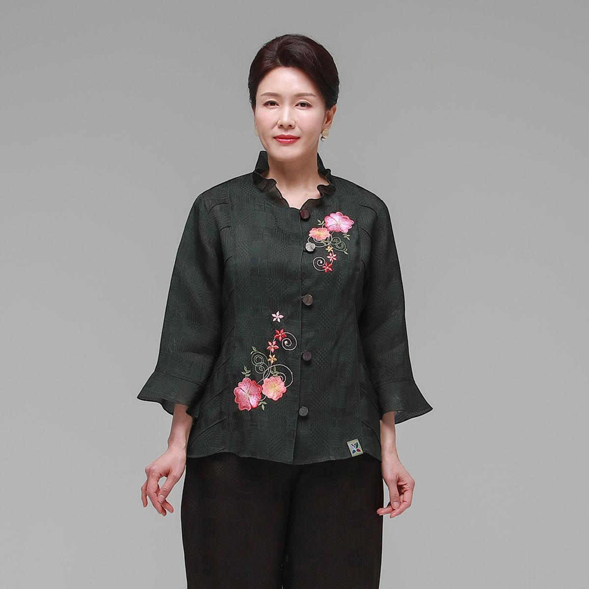 하랑한복(HARANG HANBOK) 애정드리 여름 여성 인견 자켓 카키
