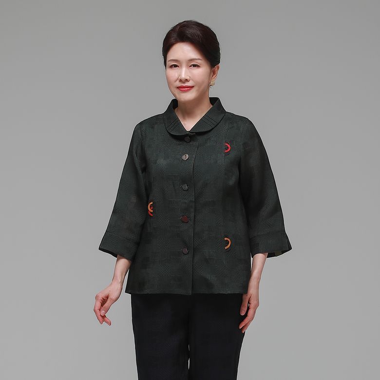 사모드리 여름 여성 인견 자켓 카키