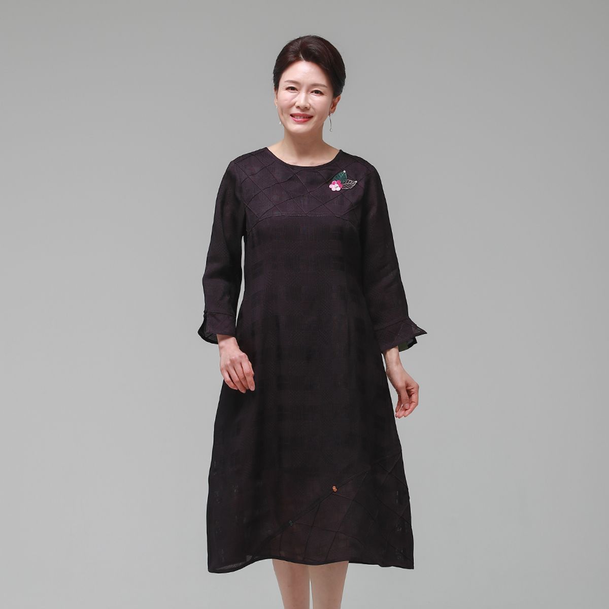 하랑한복(HARANG HANBOK) 자연드리 여름 여성 인견 원피스 보라