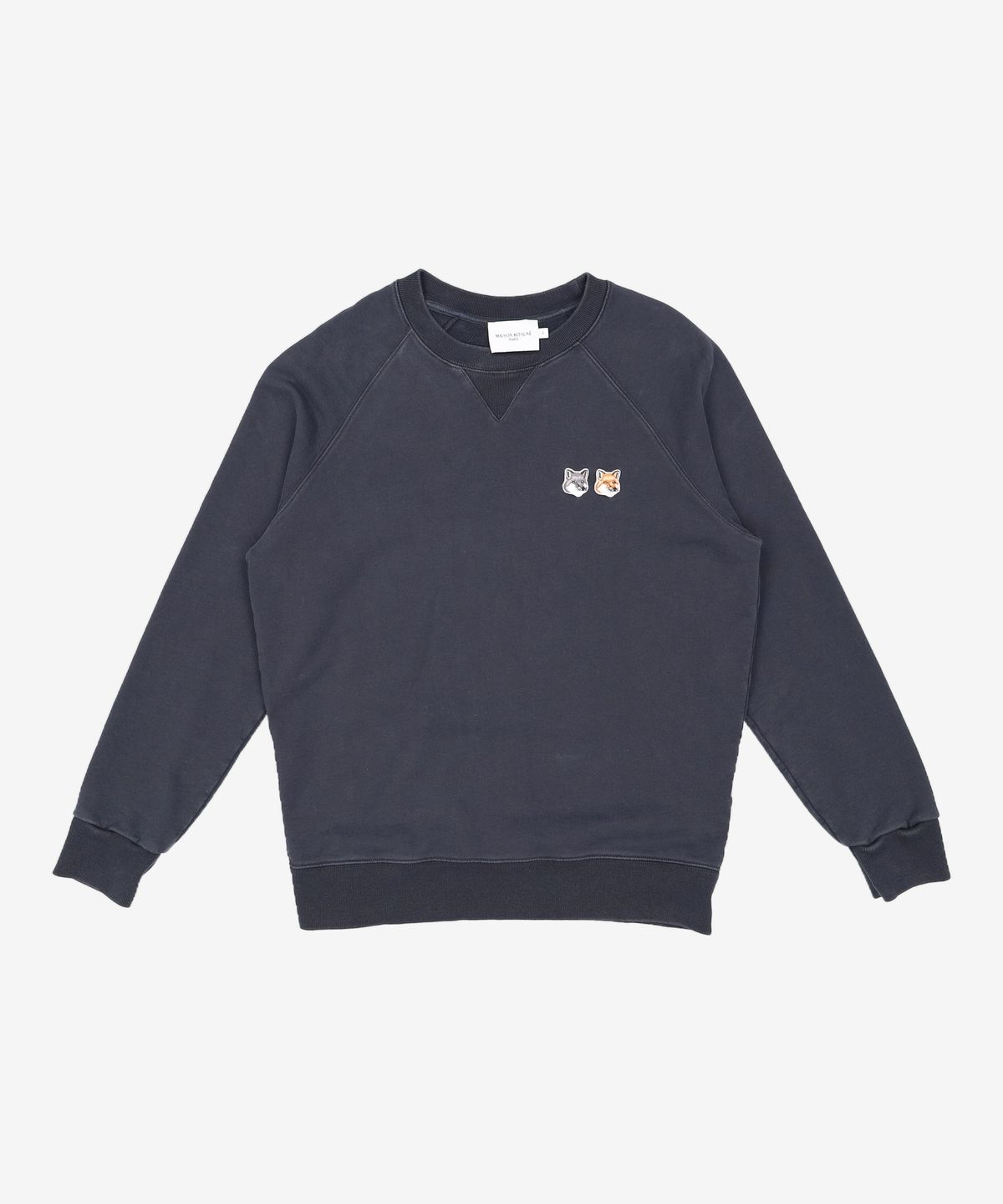 메종 키츠네(MAISON KITSUNE) 더블 폭스헤드 스웨트셔츠 FM00358KM0002 P195 BLACK M