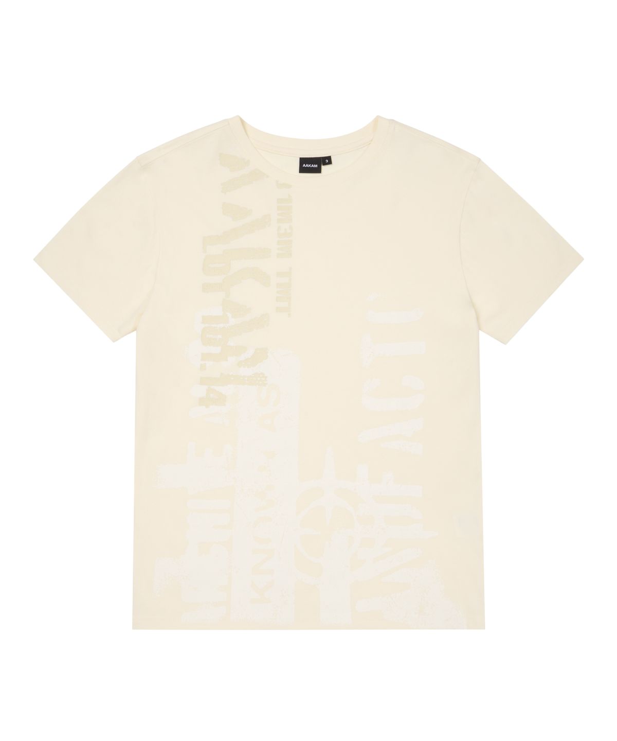 아캄(AAKAM) Aim Lettering Half Top (Light Yellow)