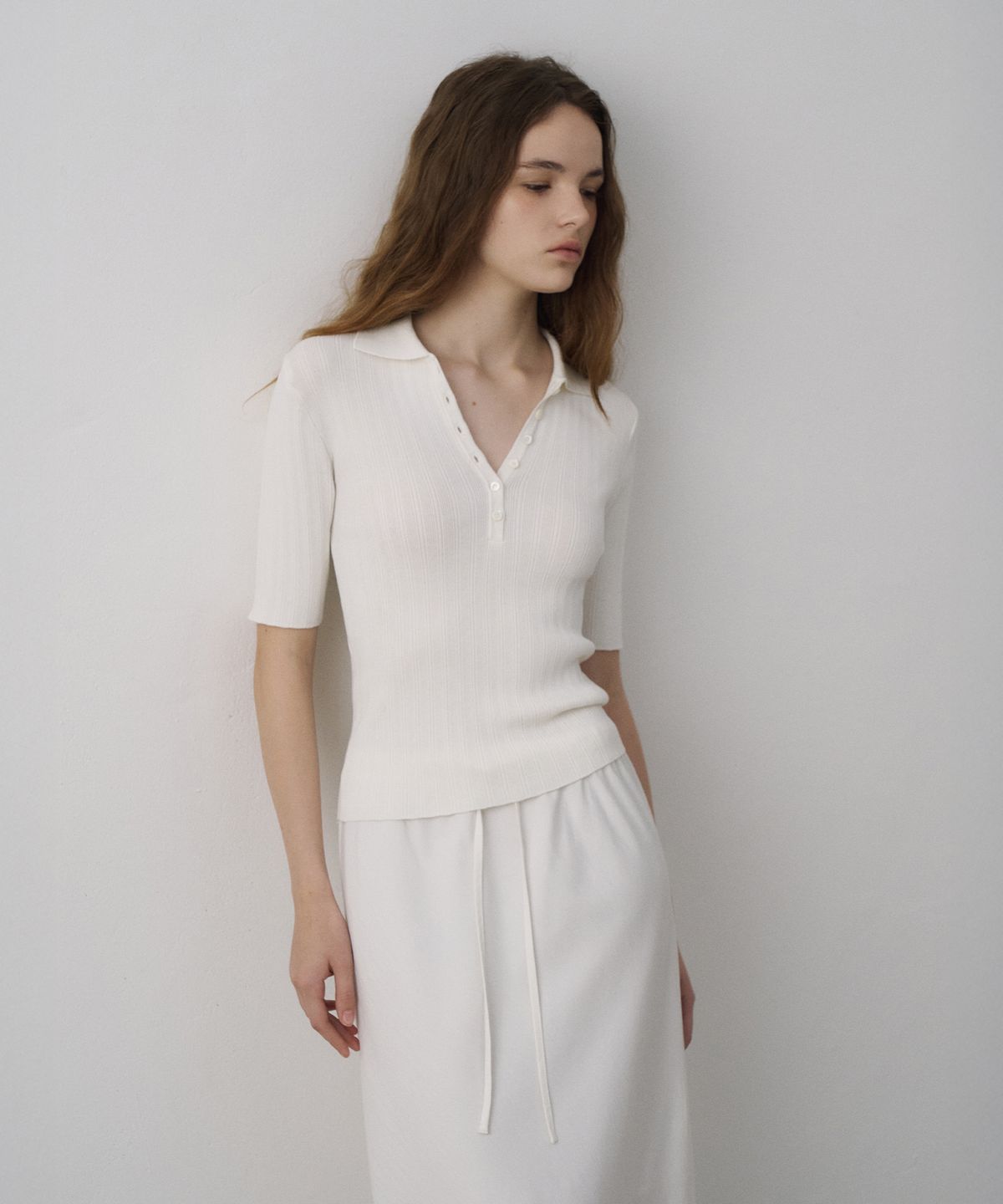 라메레이(LAMEREI) Ribbed Collar Knit[LMBFSUKN306]-3color
