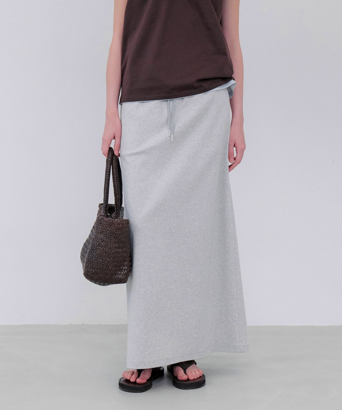 노티아(NOTIA) STEADY SKIRT - MELANGE GRAY