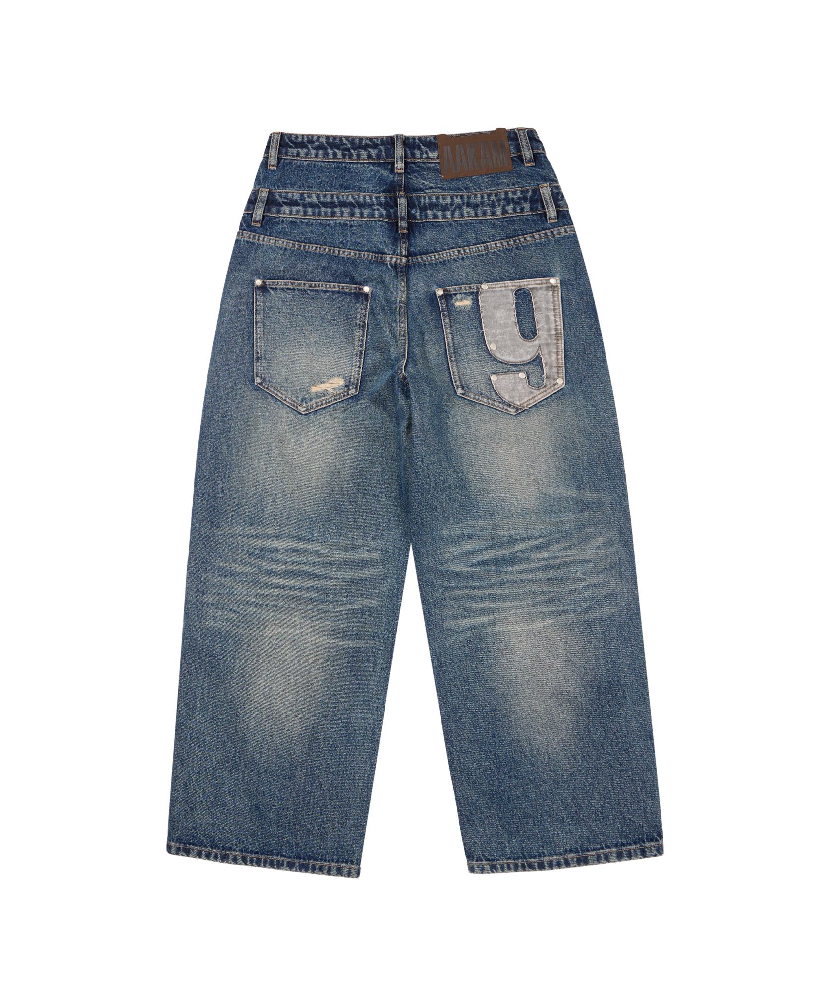 aakam デニムパンツ 2 MUSINSA公式 | AAKAM Double Layer Denim Pants (Blue)