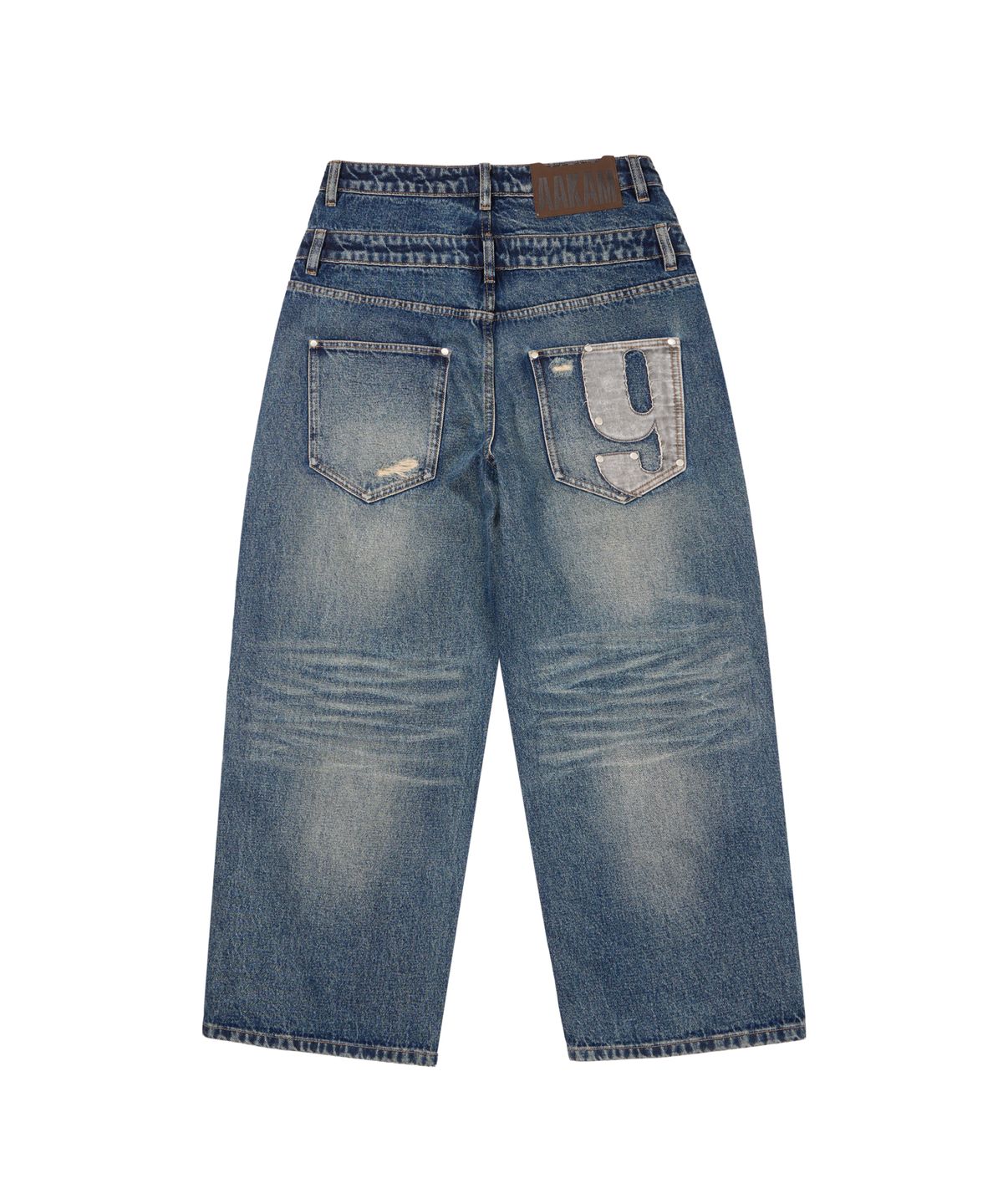아캄(AAKAM) Double Layer Denim Pants (Blue)