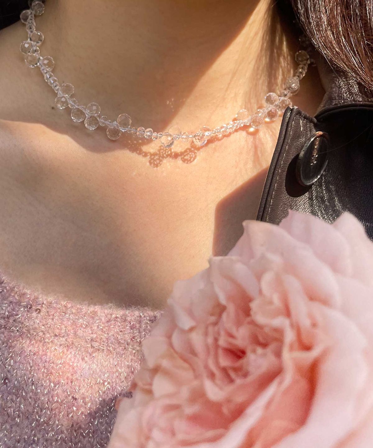 펄시(PERSY) CRYSTAL FLAKE NECKLACE