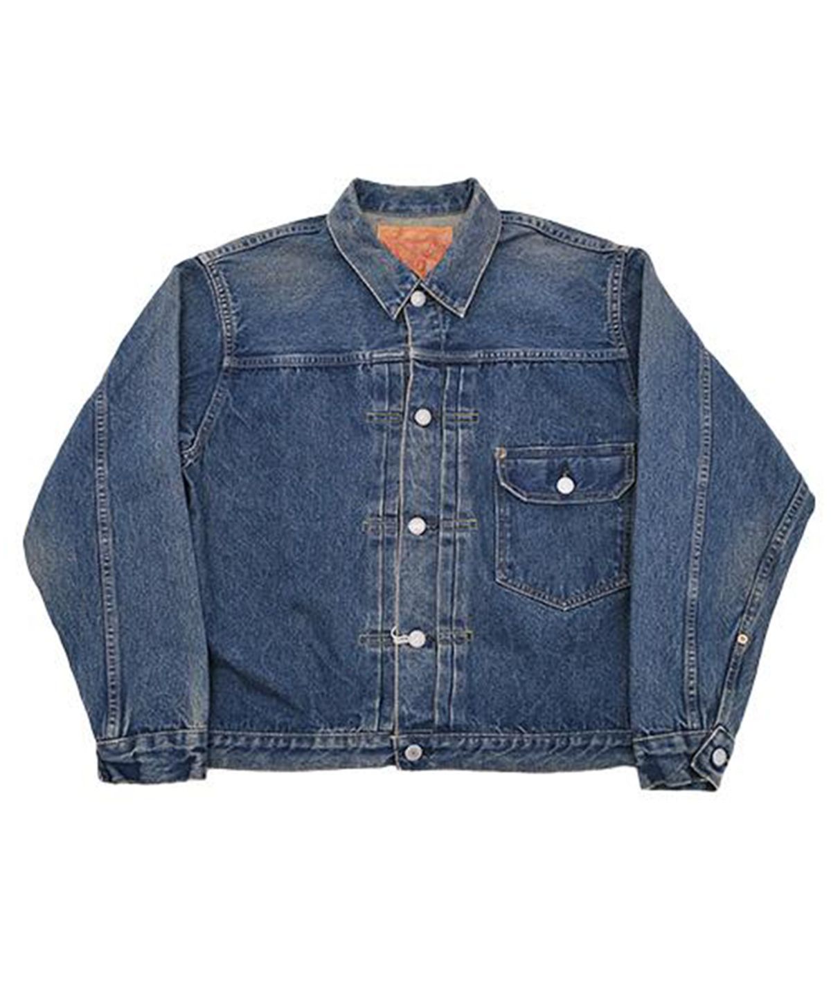오어슬로우(ORSLOW) TYPE1 PLEATED FRONT DENIM BLOUSE - 2 YEAR WASH