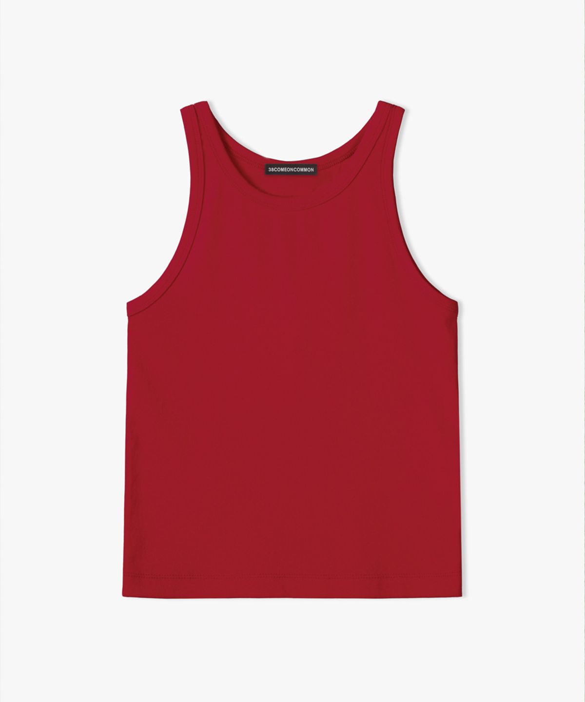 38컴온커먼(38COMEONCOMMON) Slim Rib Cotton Sleeveless (Red)