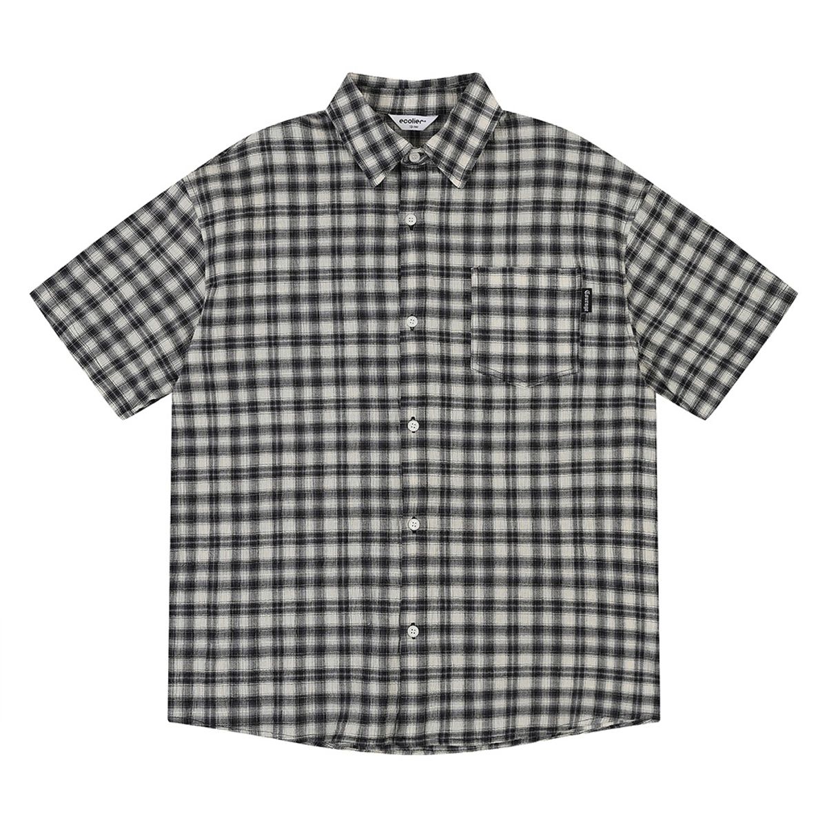 에꼴리에(ECOLIER) 5.5부 모노체크 요루셔츠(26B5302)
