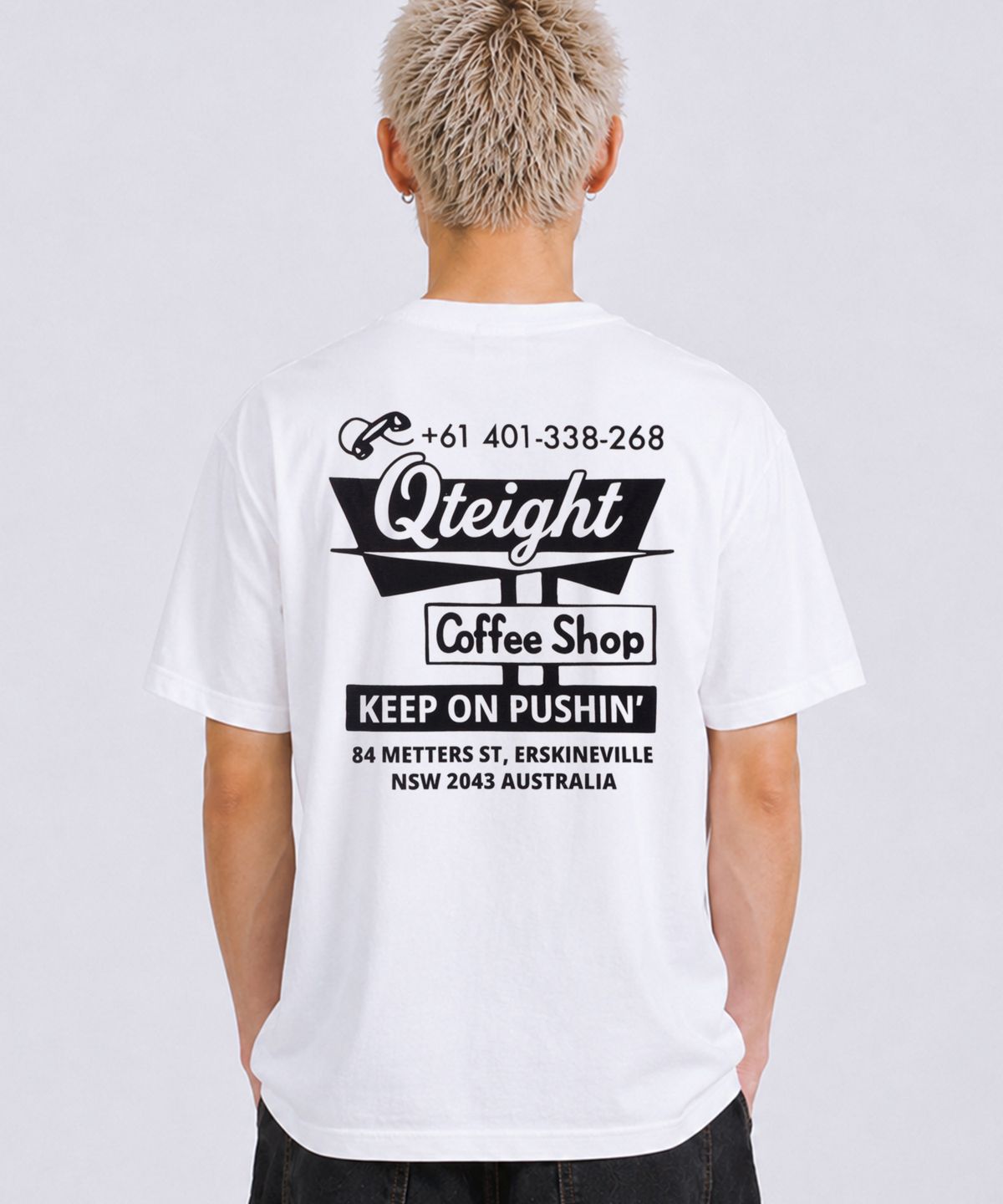 큐티에잇 가먼츠(QT8 GARMENTS) LB Coffee Shop Washed Tee (Ivory)