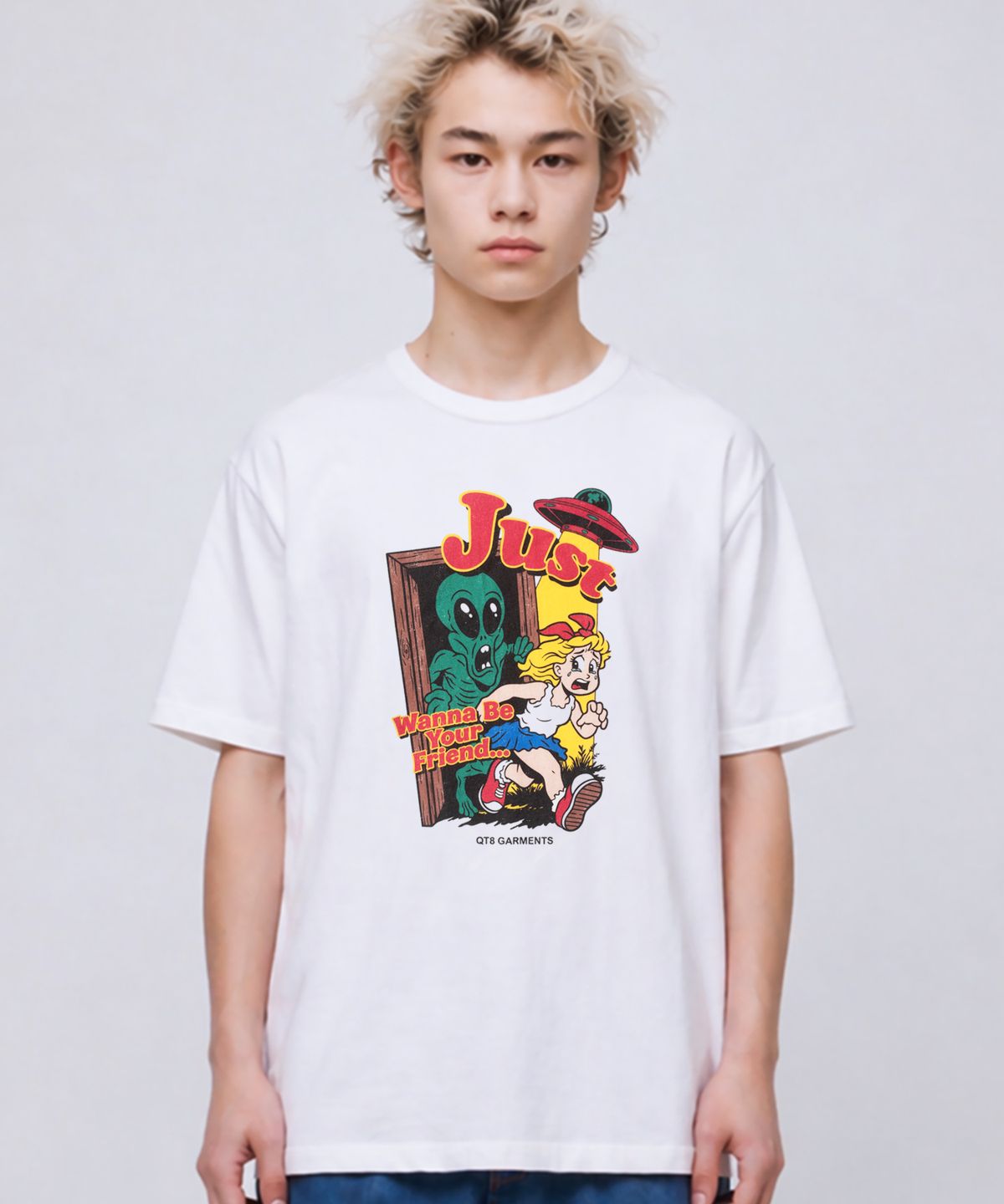 큐티에잇 가먼츠(QT8 GARMENTS) LB Just Wanna Be Washed Tee (Ivory)
