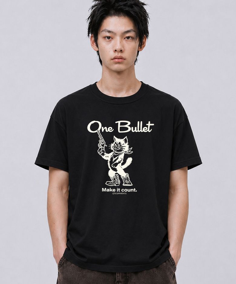 LB One Bullet Washed Tee (Black)