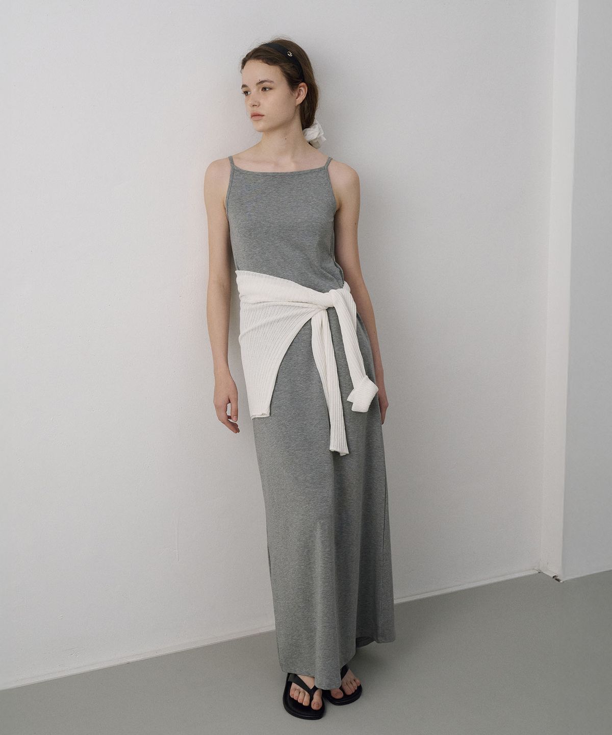 라메레이(LAMEREI) Boat Neck Jersey Maxi Dress[LMBFSUDR810]-2color