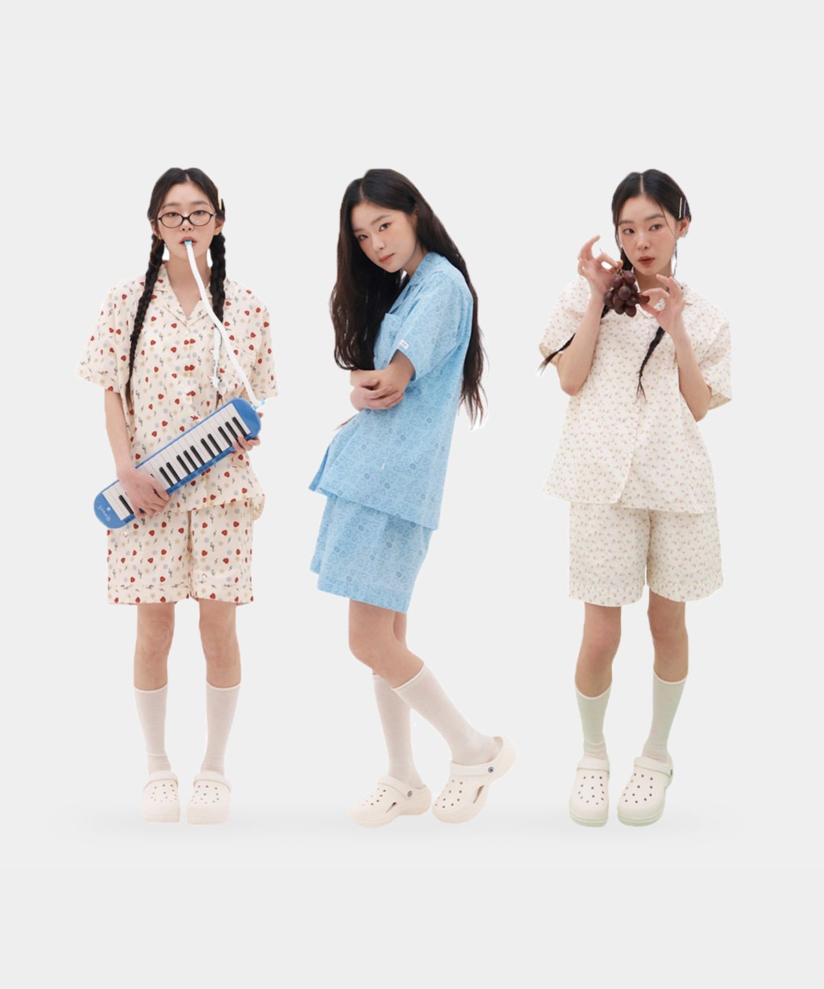 오프아워(OFFHOUR) 드리미두들스 반팔 잠옷 세트 9종