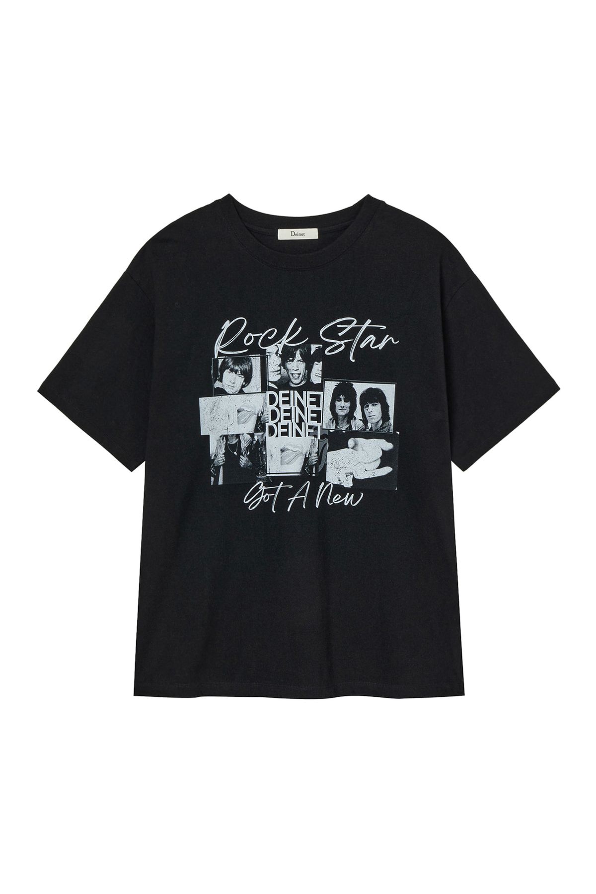 다이닛(DEINET) BAND GRAPHIC T-SHIRT IN BLACK