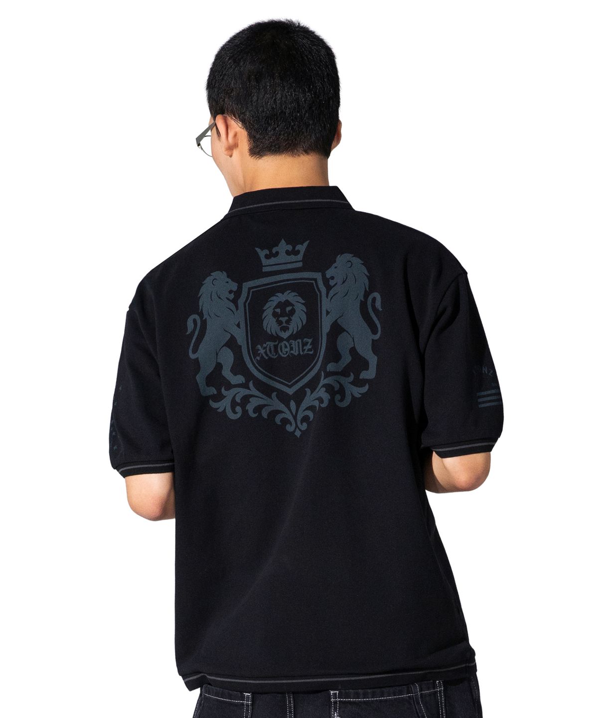 엑스톤즈(XTONZ) XTT161 크레스트 피케 티셔츠 (BLACK)